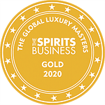 Logo de la médaille d'or de the global luxury masters auquel participent les rhums et arrangés réunionnais